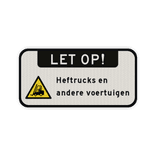 Waarschuwingsbord heftrucks en andere voertuigen - reflecterend
