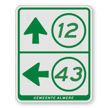 Knooppuntbord voor 2 richtingen - 300x380mm