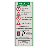 Informatiebord recreatiepark toegang terrein regels – reflecterend