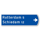 Handwegwijzer klein rechtswijzend 990x295mm
