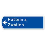 Handwegwijzer klein linkswijzend 990x295mm