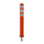 Pole Cone Traffic NSE fixe Ø80mm – orange/blanc – 800 ou 1000mm