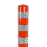 Pole Cone Traffic NSE fixe Ø80mm – orange/blanc – 800 ou 1000mm