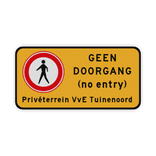 Verkeersbord geen doorgang (no entry) - reflecterend