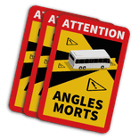 Officiële dode hoek stickers voor bussen en touringcars - 170x250mm - Reflecterend!