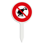 Einstecktafel aus Kunststoff, kein Hundekot - reflektierend