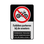 Informatiebord - Fatbikes parkeren