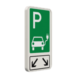 Parkschilder Grün - 2 Parkplätze Nur Elektrisch betriebene Fahrzeuge