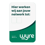 Magneetbord reflecterend klasse 3 met full colour opdruk