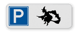 Bord Parkeerplaats Heks - reflecterend