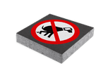 Symbooltegel verboden honden uit te laten - 30x30cm met facetrand