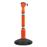 Skipper afzetlint 9 meter rood/wit + afzetpaal met verzwaarde voet