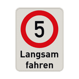 Verkehrsschild Langsam fahren - 5 km/h - reflektierend