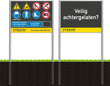 Veiligheidsbord Stedin 130x100cm DZ portaalsysteem TS-R70-  reflecterend