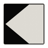 Scheepvaartbord BPR F.2a links - Richtingaanduiding met zijborden