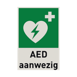 Veiligheidspictogram E010 - AED aanwezig - reflecterend