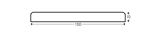Stoßschutz für Wände, aus PU-Schaum 1000x100mm, Typ GIM - selbstklebend