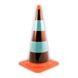 Verkeerskegel 75 cm klasse 3 reflecterend officieel eendelig