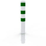 Poteau de protection renforcé blanc/vert Ø152 mm à sceller
