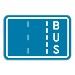 Panneau SB250 F17 - Indication des bandes de circulation d’une chaussée parmi lesquelles une est réservée aux autobus