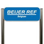 Parkeerplaats infobord - Aluminium geborstelde staanders + eigen ontwerp
