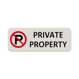 Verkeersbord niet parkeren private property - reflecerend