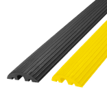 Gummi-Kabelschutzrampe 3 Kanäle 1200x210x65 mm Gelb oder Schwarz