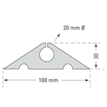 Passage de câbles avec couvercle - 800x600x60mm - 5 passages de câbles 35x35mm