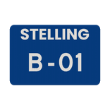 Aanduidingsbord stelling blauw/wit - reflecterend