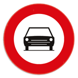 Verkeersbord SB250 C5 - Verboden toegang voor motorvoertuigen