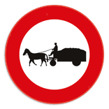 Verkeersbord SB250 C13 - Verboden toegang voor bestuurders van gespannen