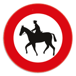 Verkeersbord SB250 C15 - Verboden toegang voor ruiters