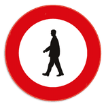 Verkeersbord SB250 C19 - Verboden toegang voor voetgangers