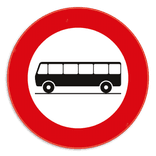 Verkeersbord SB250 C22 - Verboden toegang voor bestuurders van autocars