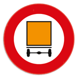 Verkeersbord SB250 C24a - Verboden toegang voor bestuurders van voertuigen die gevaarlijke goederen vervoeren