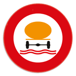 Verkeersbord SB250 C24c -Verboden toegang voor bestuurders van voertuigen die gevaarlijke verontreinigende stoffen vervoeren