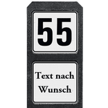 Pfosten aus Recyclingkunststoff mit 1 reflektierender Hausnummern und text nach Wunsch
