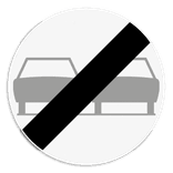 Verkeersbord SB250 C37 - Einde verbod opgelegd door het verkeersbord C35