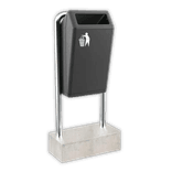 Poubelle extérieure Bammens Capitole Prestige 50L avec socle béton - 3 couleurs