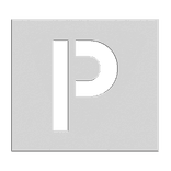 Wegmarkering spuitmal PVC (5mm) - Sjabloon parkeergelegenheid