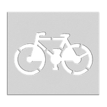 Wegmarkering spuitmal PVC (5mm) - Sjabloon fiets