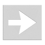Wegmarkering spuitmal PVC (5mm) - Sjabloon pijl