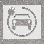 Wegmarkering spuitmal PVC (5mm) - Sjabloon oplaadpunt elektrische auto