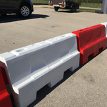 Kunststof barrier rood/wit - 1000x300x500mm