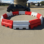 Kunststof barrier rood/wit - 1000x300x500mm