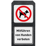 Hunde nicht erlaubt Schilder mit Recyclingkunststoff Poller - Reflektierend