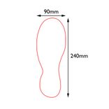 Autocollants de sol pas gauche/droite jaunes – 90x240mm