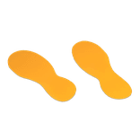 Voetstapjes links/rechts vloersticker Geel zelfklevend