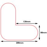 Vloersticker L-vorm zelfklevend geel - 200x200mm