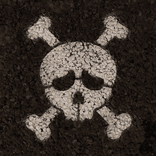 Gabarit de marquage au sol Halloween en PVC (5mm) - Modèle Crâne